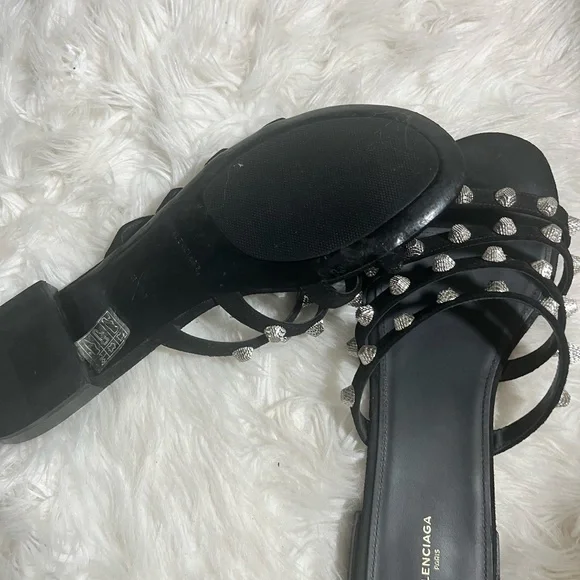 Balenciaga Black and Silver Studded Sandals - Picture 8 of 8